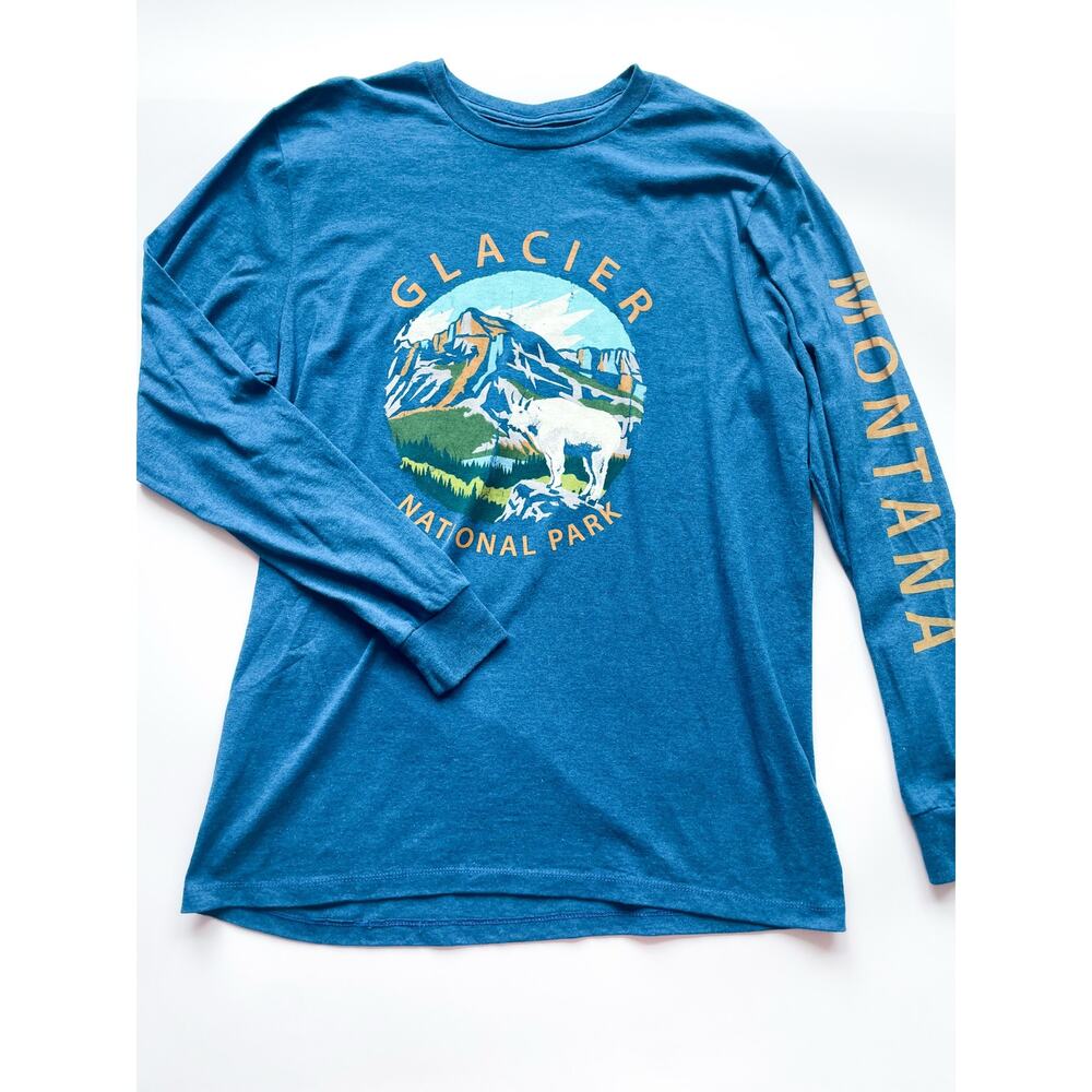 Glacier National Park Long Sleeve T-Shirt Size M/L
